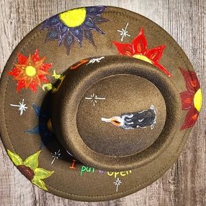 Hocus Pocus hand painted hat- glow in dark